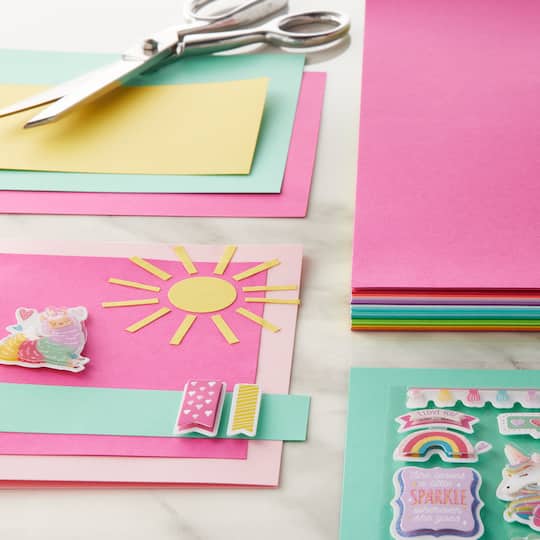 Bright Essentials 12" x 12" Cardstock Paper Pack by Recollections™, 100 Sheets